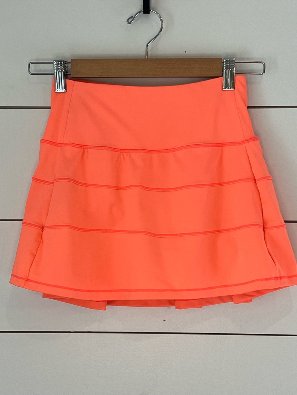 Neon Coral Womens Skort - Bright Coral Performance Skirt active /athleisure